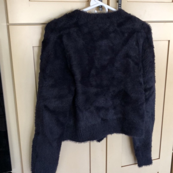J. Crew Navy Fuzzy Women's Sweater Jacket - Picture 6 of 6